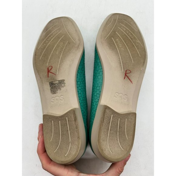 SAS Maui Slip On Loafer Teal Flats Cushioned Orthotic 7.5 - Picture 11 of 11